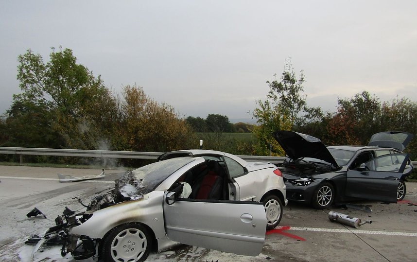 Schwerer Unfall auf der A 38