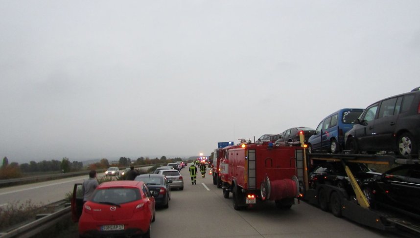 Schwerer Unfall auf der A 38