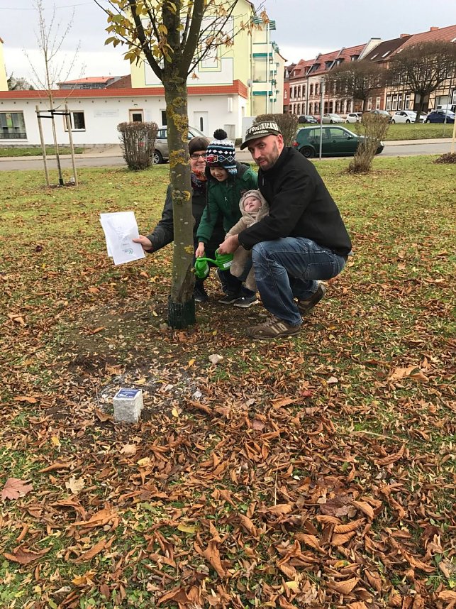 In diesem Jahr gepflanzt: Jonas und Lucas Helbing