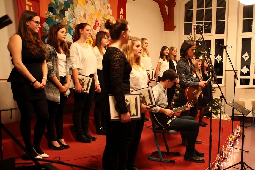 Felix Gerecke und Richard Heitmann (v.l.) geben Stairway to heaven zum Besten