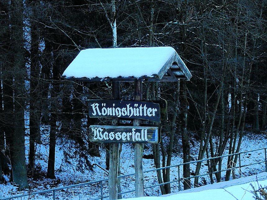 K&ouml;nigsh&uuml;tter Wasserfall zu Eis erstarrt