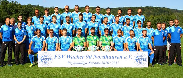 Fu&szlig;ball-Mannschaft FSV Wacker 90 Nordhausen: Dritter Platz in der Regionalliga Nordost
