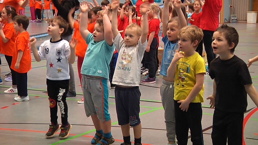 Kindergartensporttag in der Wiedigsburghalle