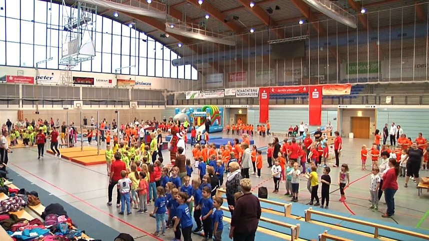 Kindergartensporttag in der Wiedigsburghalle