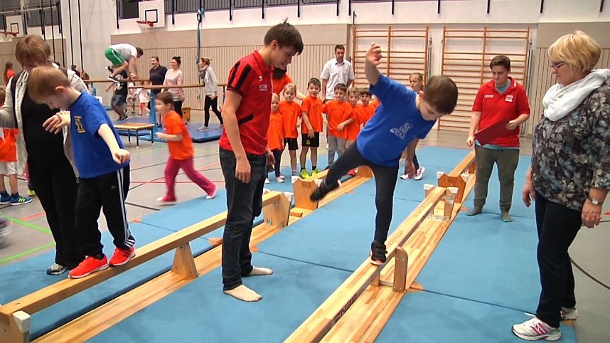 Kindergartensporttag in der Wiedigsburghalle
