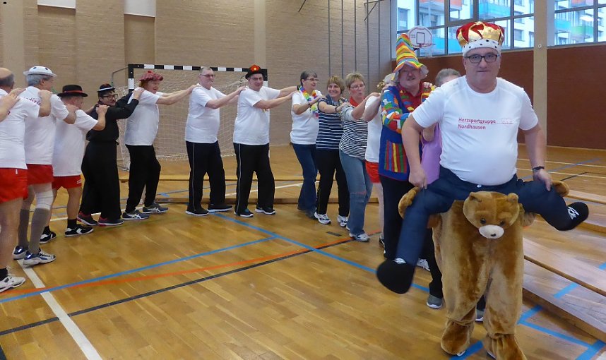 Rosenmontag bei der Herzsportgruppe des S&uuml;dharzklinikums Nordhausen