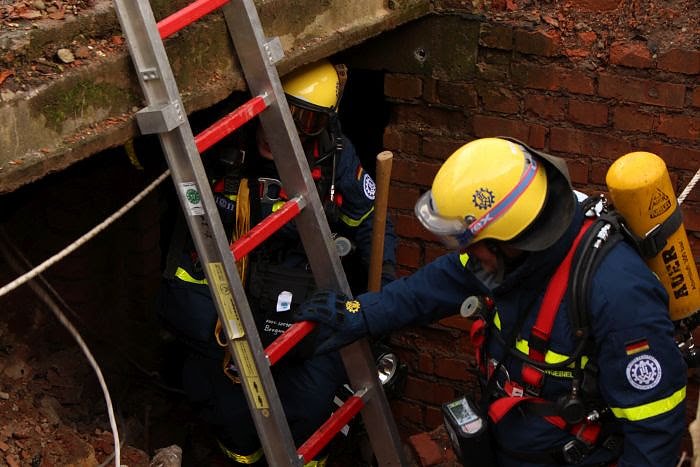 Gemeinsame &Uuml;bung von THW und Feuerwehr Gro&szlig;wechsungen