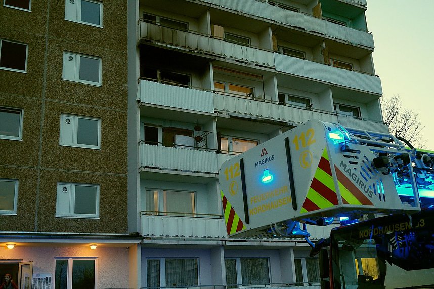 Wohnungsbrand in Nordhausen-Ost