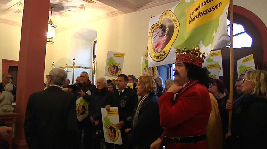 Nordh&auml;user Delegation zu Gast in der Erfurter Staatskanzlei