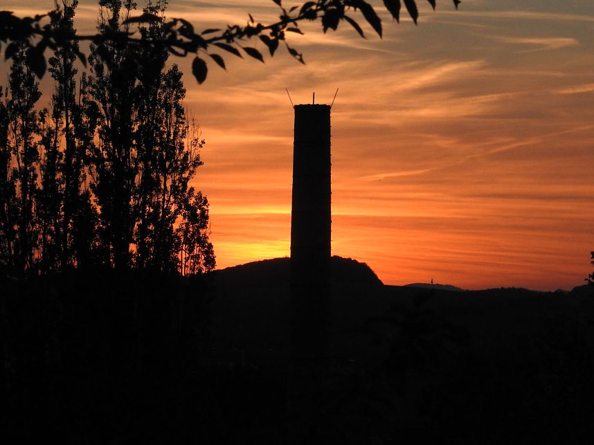 Abendrot, aufgenommen von der Stadtmauer