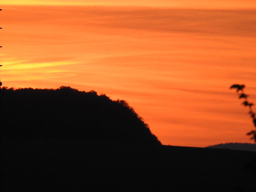 Abendrot, aufgenommen von der Stadtmauer
