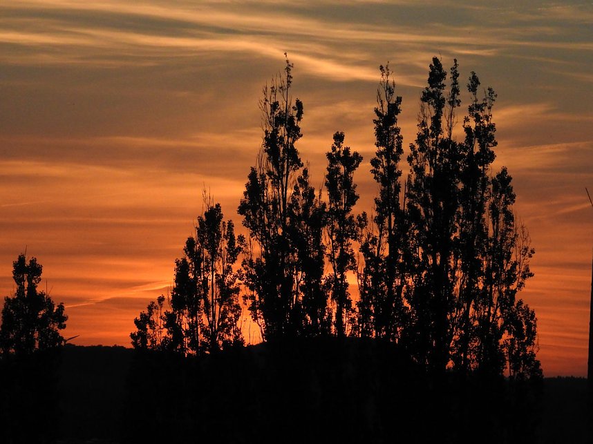 Abendrot, aufgenommen von der Stadtmauer