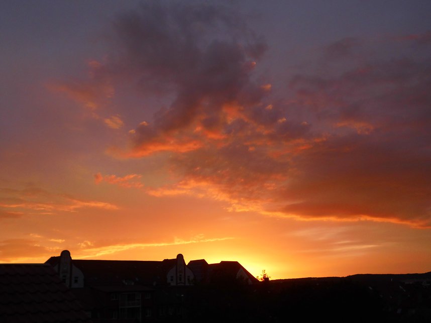 Abendhimmel &uuml;ber Nordhausen 