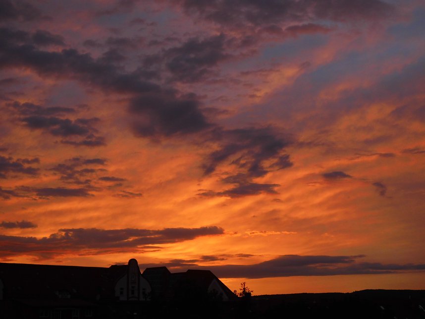 Abendhimmel &uuml;ber Nordhausen 