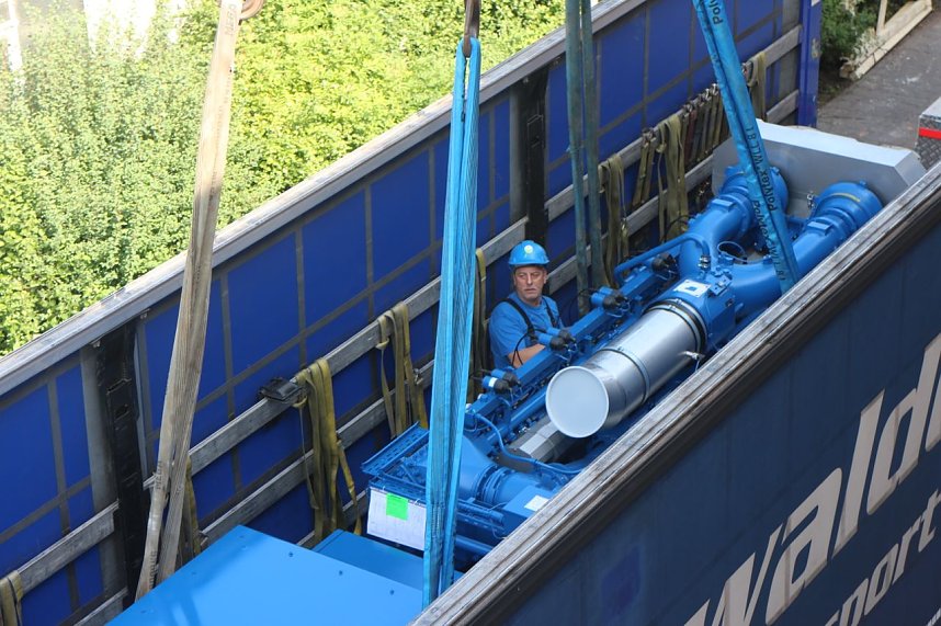 Aufgehangen und eingef&auml;delt - "Repowering" am Nordh&auml;user BHKW