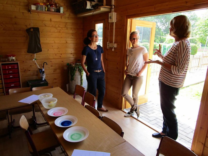 Dr. Stephanie Kowitz-Harms, Koordinatorin der MINT-Regionen, besuchte die Hochschule Nordhausen und die Kindertagesst&auml;tte Kleine Entdecker in Gro&szlig;wechsungen