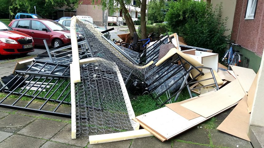 So sieht es an der Halleschen Stra&szlig;e aus...