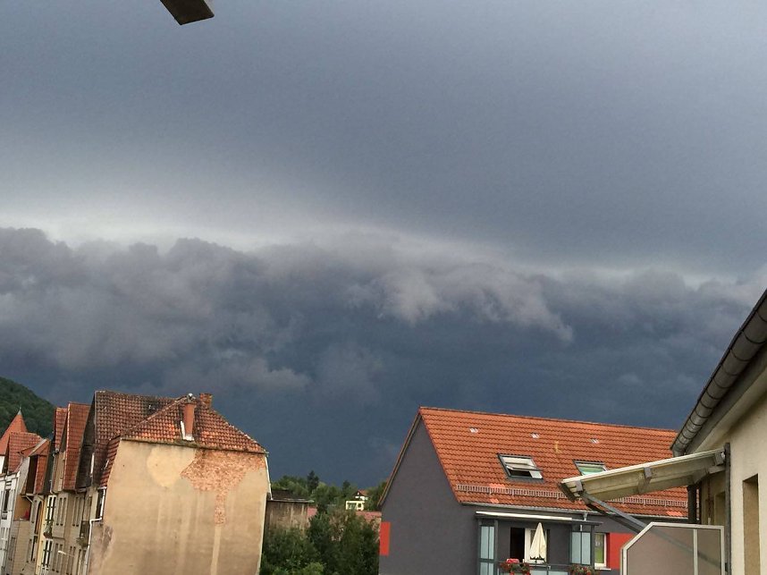 Unwetter &uuml;ber Bleicherode und von Schate in Richtung Werther