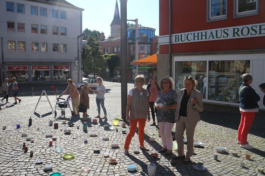 Mut sch&ouml;pfen - Aktion sollte auf Gewalt gegen Frauen aufmerksam machen