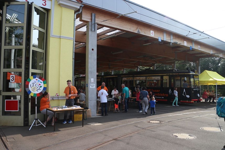 Tag der offenen T&uuml;r im Stra&szlig;enbahndepot