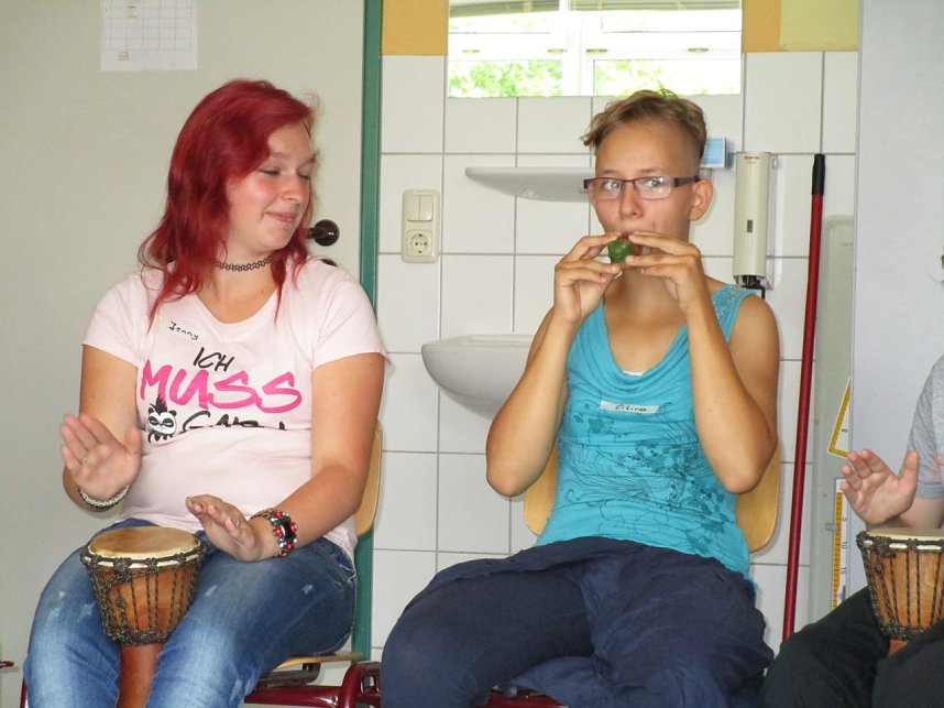 Eine Reise durch die Welt der Kl&auml;nge erlebten jetzt die Sch&uuml;lerinnen und Sch&uuml;ler des F&ouml;rderzentrums St. Martin