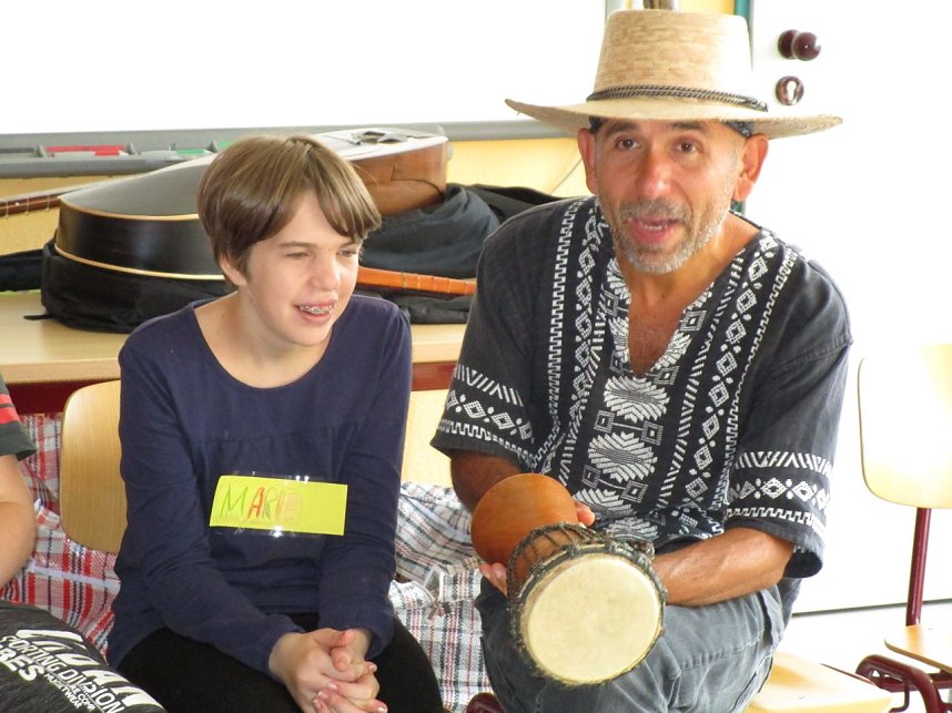 Eine Reise durch die Welt der Kl&auml;nge erlebten jetzt die Sch&uuml;lerinnen und Sch&uuml;ler des F&ouml;rderzentrums St. Martin