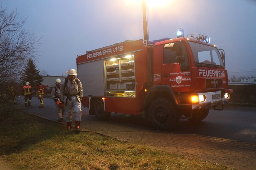 Gefahrgutzug des Landkreises im Einsatz