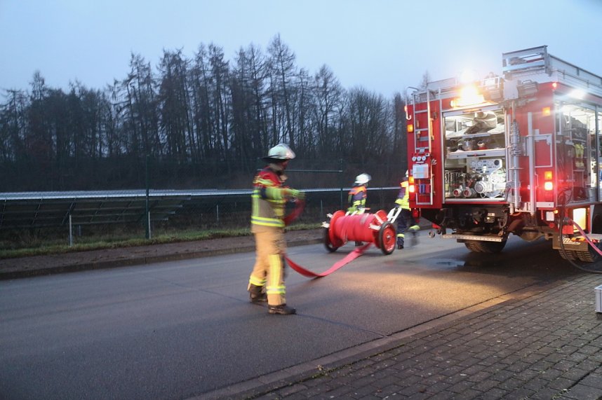 Gefahrgutzug des Landkreises im Einsatz