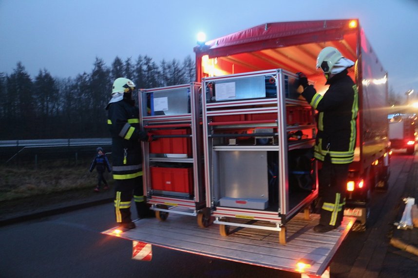 Gefahrgutzug des Landkreises im Einsatz