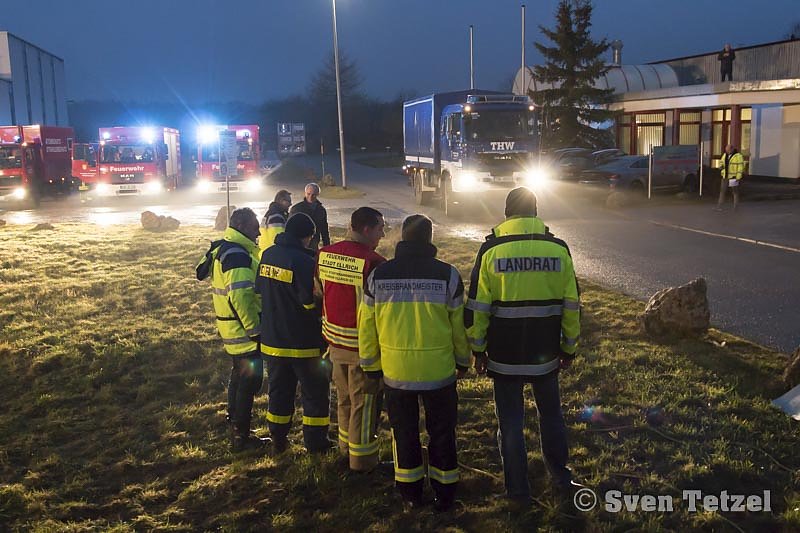 Gefahrgutzug des Landkreises im Einsatz