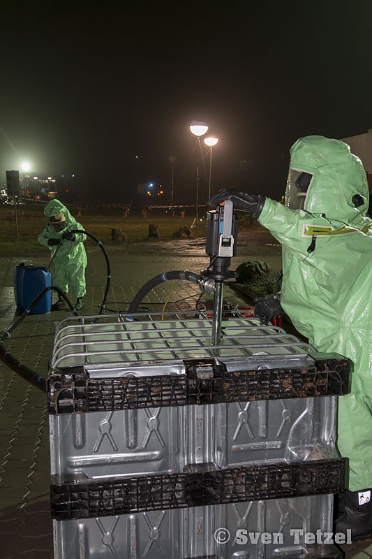 Gefahrgutzug des Landkreises im Einsatz