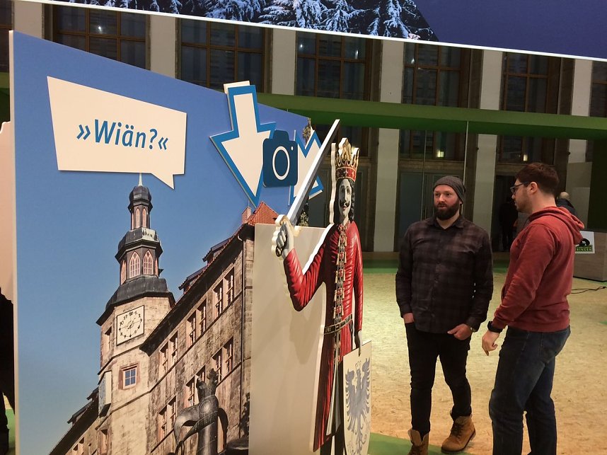 Aufbau auf der Gr&uuml;nen Woche in Berlin