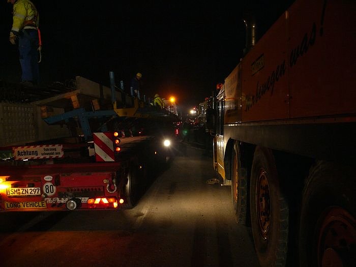Nachtarbeit zwischen Nordhausen und Werther