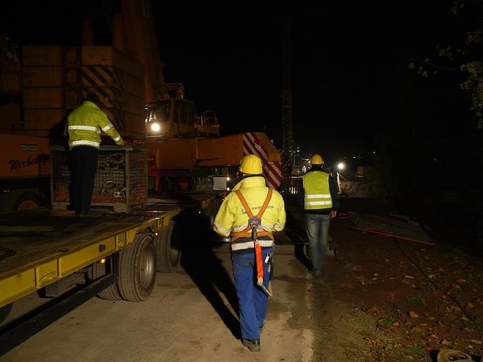 Nachtarbeit zwischen Nordhausen und Werther