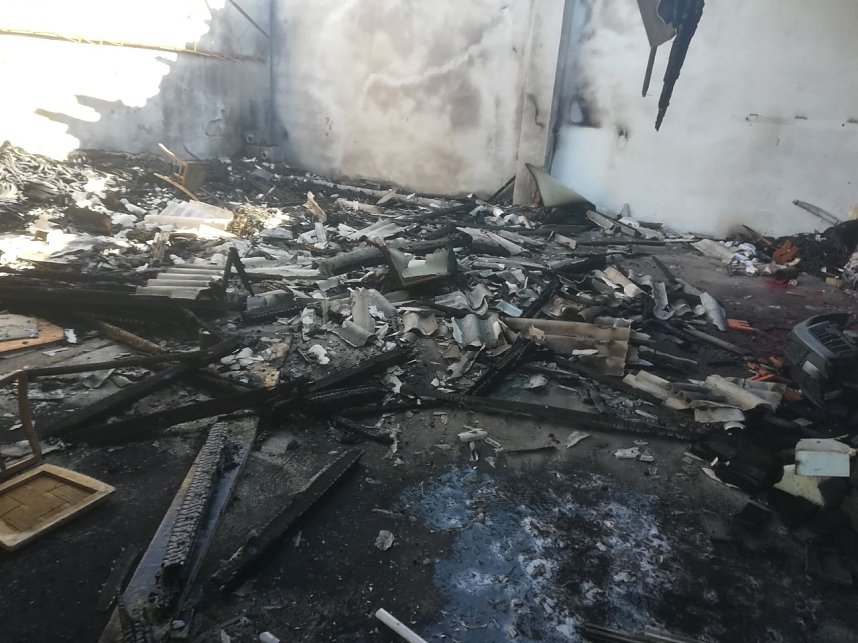 Feuer auf dem Gel&auml;nde des ehemaligen Schlachthofes. Hier brannte vor Monaten bereits ein Wohnwagen.