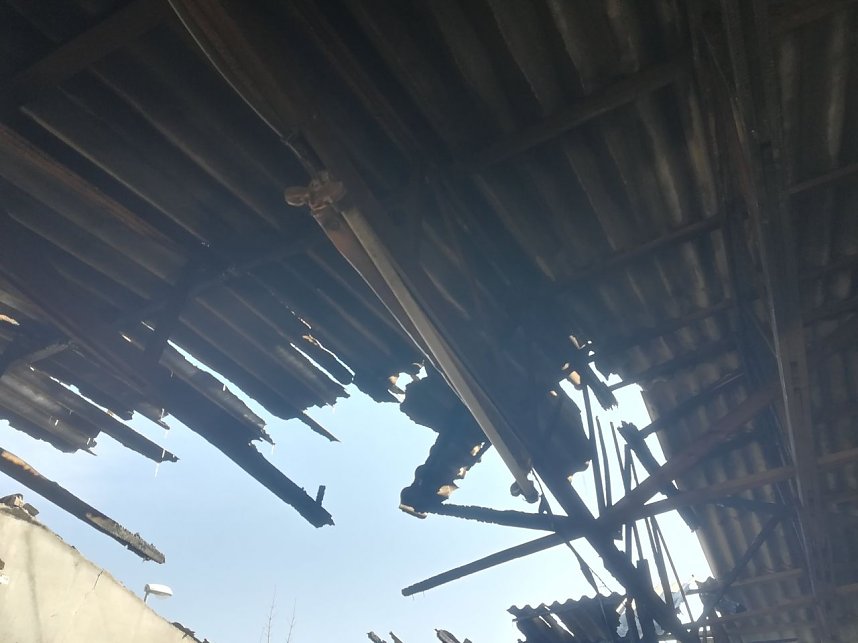 Feuer auf dem Gel&auml;nde des ehemaligen Schlachthofes. Hier brannte vor Monaten bereits ein Wohnwagen.