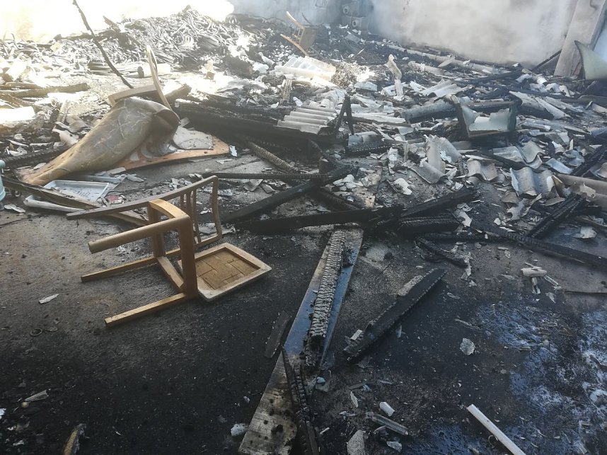 Feuer auf dem Gel&auml;nde des ehemaligen Schlachthofes. Hier brannte vor Monaten bereits ein Wohnwagen.