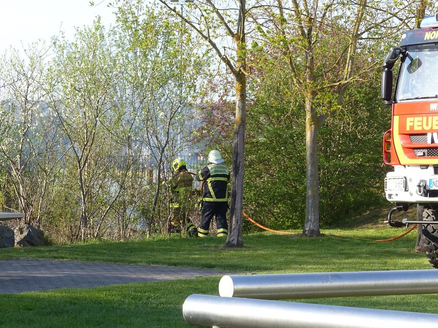 Grasnarbe hatte Feuer gefangen