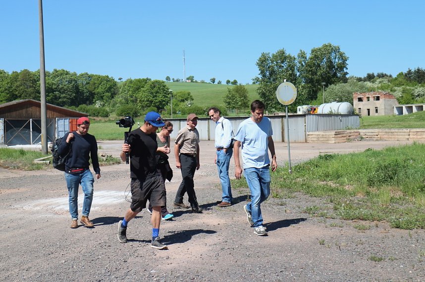 Doku-Dreh am Erdfall