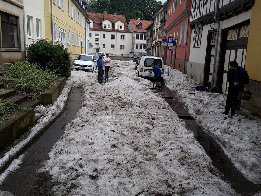 Schweres Unwetter &uuml;ber Sondershausen