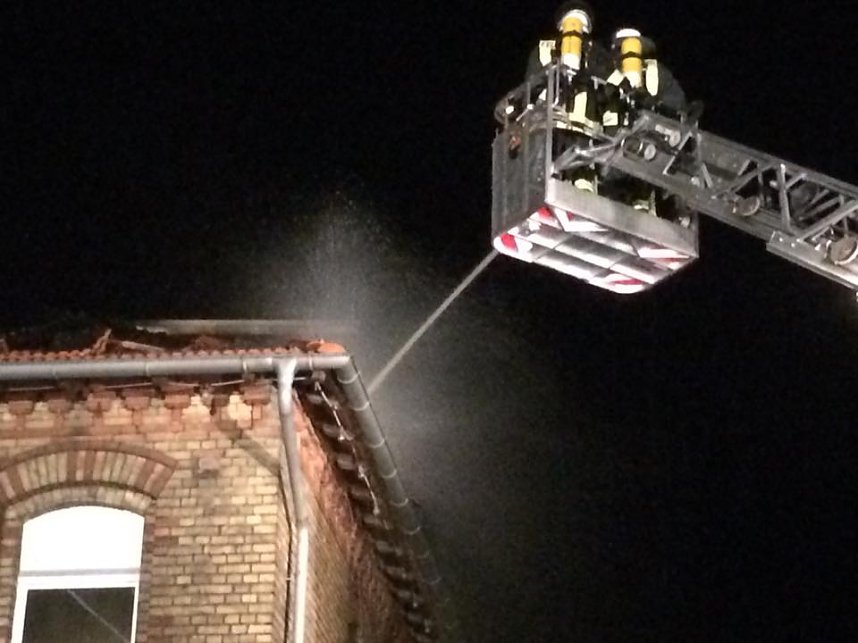 Dachstuhlbrand in Wolkramshausen