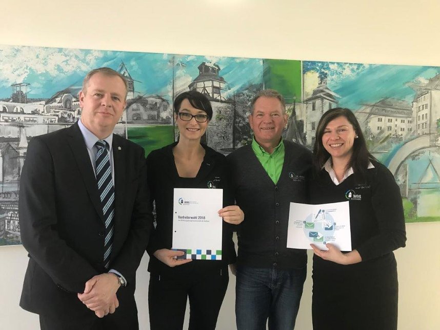 Wahlvorstand von links: Steffen Loup, Sandra Nikoleizig, Detlef Helbing, Claudia Schaper