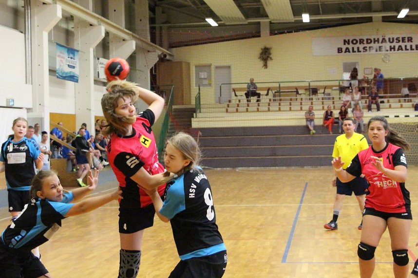 Bei den Th&uuml;ringer Jugendspielen im Handball der D-M&auml;dchen holten die Nordh&auml;userinnen &uuml;berraschend Silber