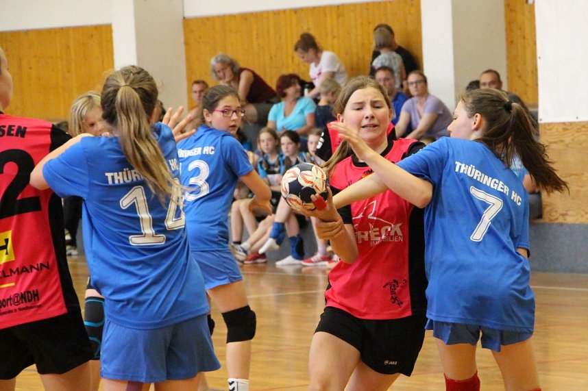 Bei den Th&uuml;ringer Jugendspielen im Handball der D-M&auml;dchen holten die Nordh&auml;userinnen &uuml;berraschend Silber