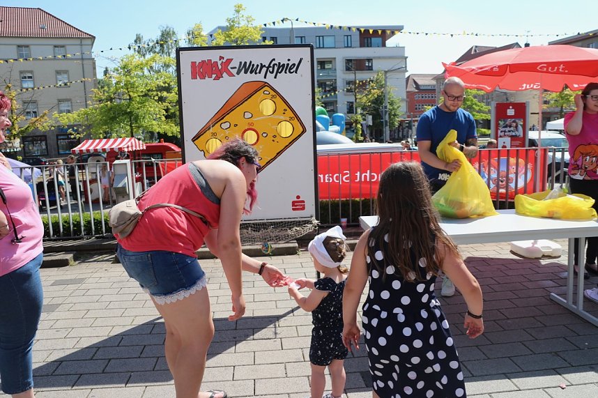 Knax-Kinderfest auf dem Parkplatz der Kreissparkasse Nordhausen