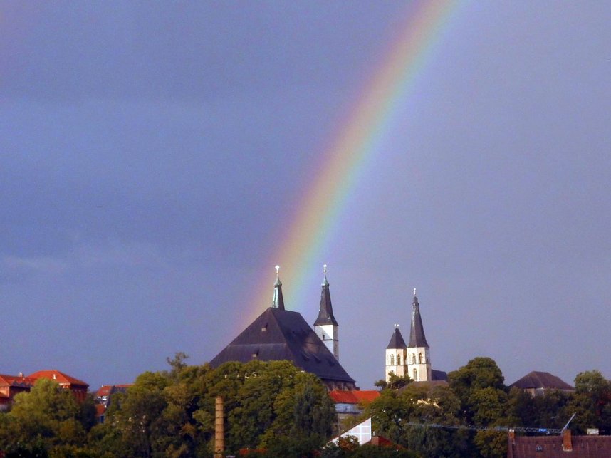 Regenbogen &uuml;ber Nordhausen