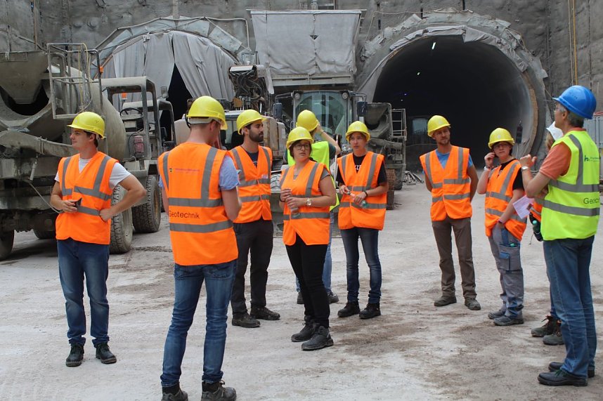 Auf der Bad Cannstatter Tunnelbaustelle des Projektes Stuttgart21.