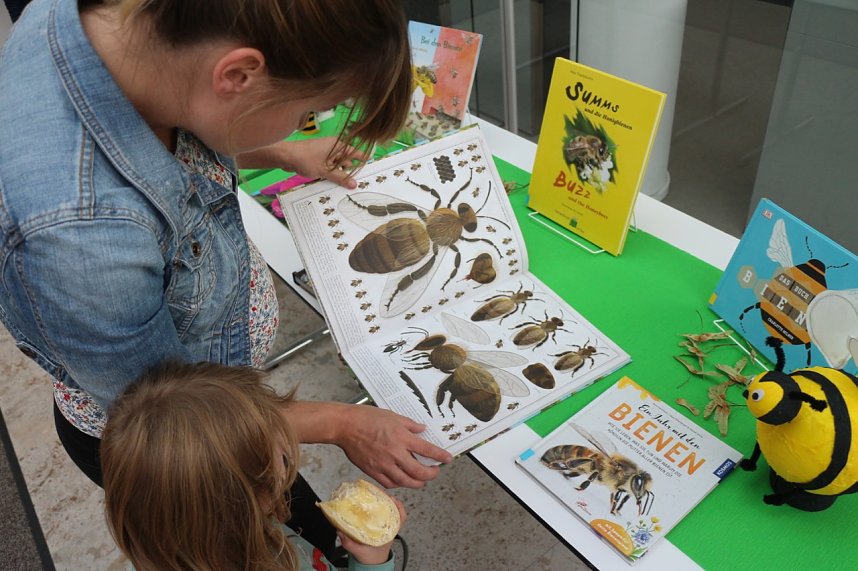 Zum Bibliothekstag drehte sich alles um flei&szlig;ige Bienen und s&uuml;&szlig;en Honig