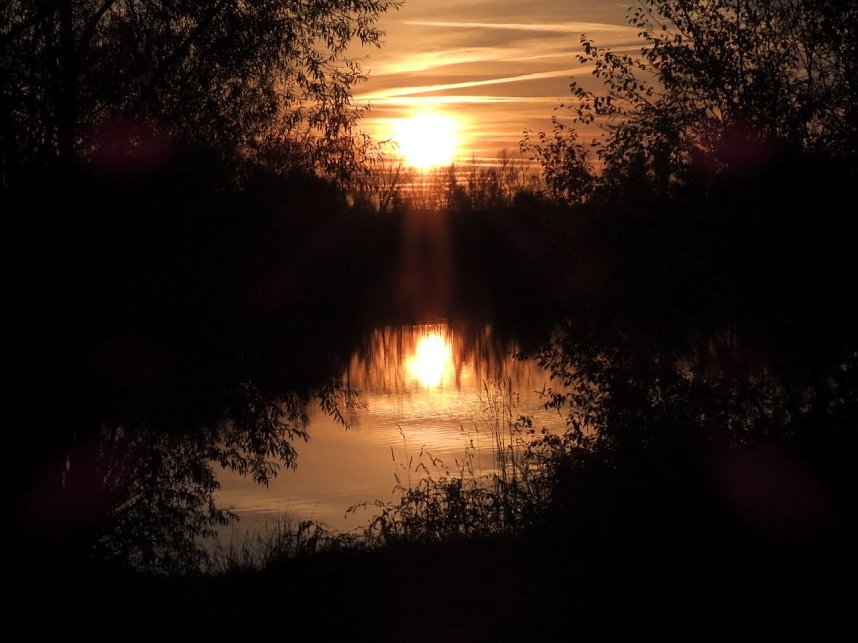 Eine Runde Kiesteich