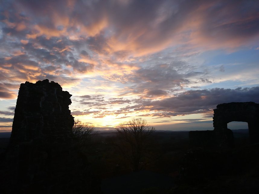 Abendstimmung auf dem Hohnstein